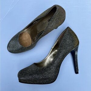 Gold Sparkly High Heel Shoes by Fioni NIGHT - Size 9